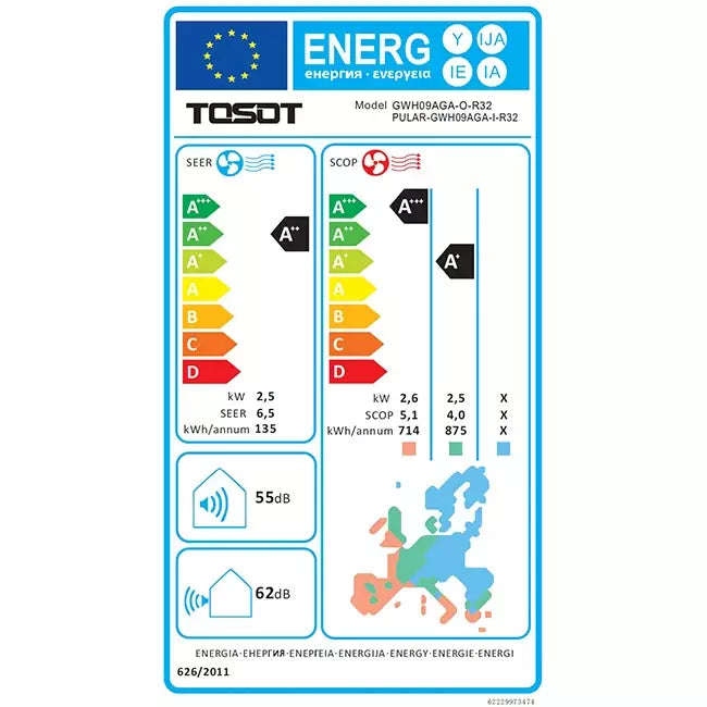 Tosot PULAR by GREE single split airco - 2,5 kW